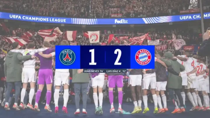 FC Bayern bezwingt PSG mit 2:1 in einem spannungsgeladenen Champions-League-Spiel