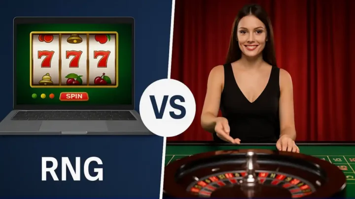 RNG vs. Live Dealer – Die wichtigsten Unterschiede einfach erklärt