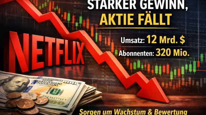 Netflix-Aktie unter Druck trotz starkem Gewinn- und Umsatzwachstum