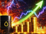 Ölpreis Chart März 2026 mit Brent und WTI Kursentwicklung – starker Anstieg durch geopolitische Spannungen im Nahen Osten