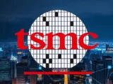 TSMC Chip-Wafer in moderner Fertigungsanlage mit KI-Symbolik