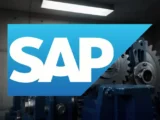 Börsendarstellung mit SAP Aktie im Fokus, daneben DAX und Nasdaq Indizes sowie fallender Kursgrafik und Finanzdatenanzeige auf Bildschirm