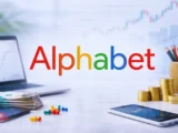 Alphabet Firmenlogo und KI-Technologie im Hintergrund mit Bezug auf Pentagon-Deal und globale KI-Expansion
