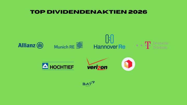Top Dividendenaktien 2026: Die besten Werte mit hoher Rendite und Stabilität