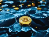 Bitcoin-Kurs mit fallenden und steigenden Marktbewegungen