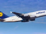 Lufthansa Flugzeug am Flughafen