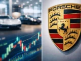 Porsche vz Aktie Kurschart mit Sportwagen