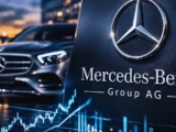 Mercedes-Benz Aktie Kursentwicklung 2026 mit Logo des Automobilherstellers