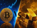 Bitcoin Kurschart mit leichter Abwärtsbewegung und gemischter Entwicklung bei Altcoins im globalen Kryptomarkt