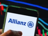 Allianz Aktie Chart mit leichtem Anstieg und Allianz-Logo, Mai 2026