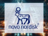 Novo Nordisk Aktie Chart mit Wegovy Semaglutid Pillen und Diabetes Adipositas Symbolen