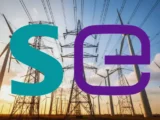 Siemens Energy Logo mit Turbinen und Stromnetz im Hintergrund – Symbol für den aktuellen Kursanstieg der Siemens Energy Aktie