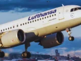 Lufthansa Flugzeug startet am Flughafen – Symbol für die Lufthansa Aktie und Luftfahrtbranche