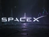 SpaceX Aktie und Elon Musk Raumfahrtunternehmen mit Rakete und Börsenentwicklung