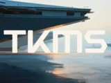 TKMS-Werft mit MEKO-Fregatte nach dem Milliardenauftrag der Deutschen Marine.