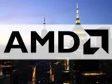 AMD-Unternehmenslogo als Symbol für den Halbleiterkonzern